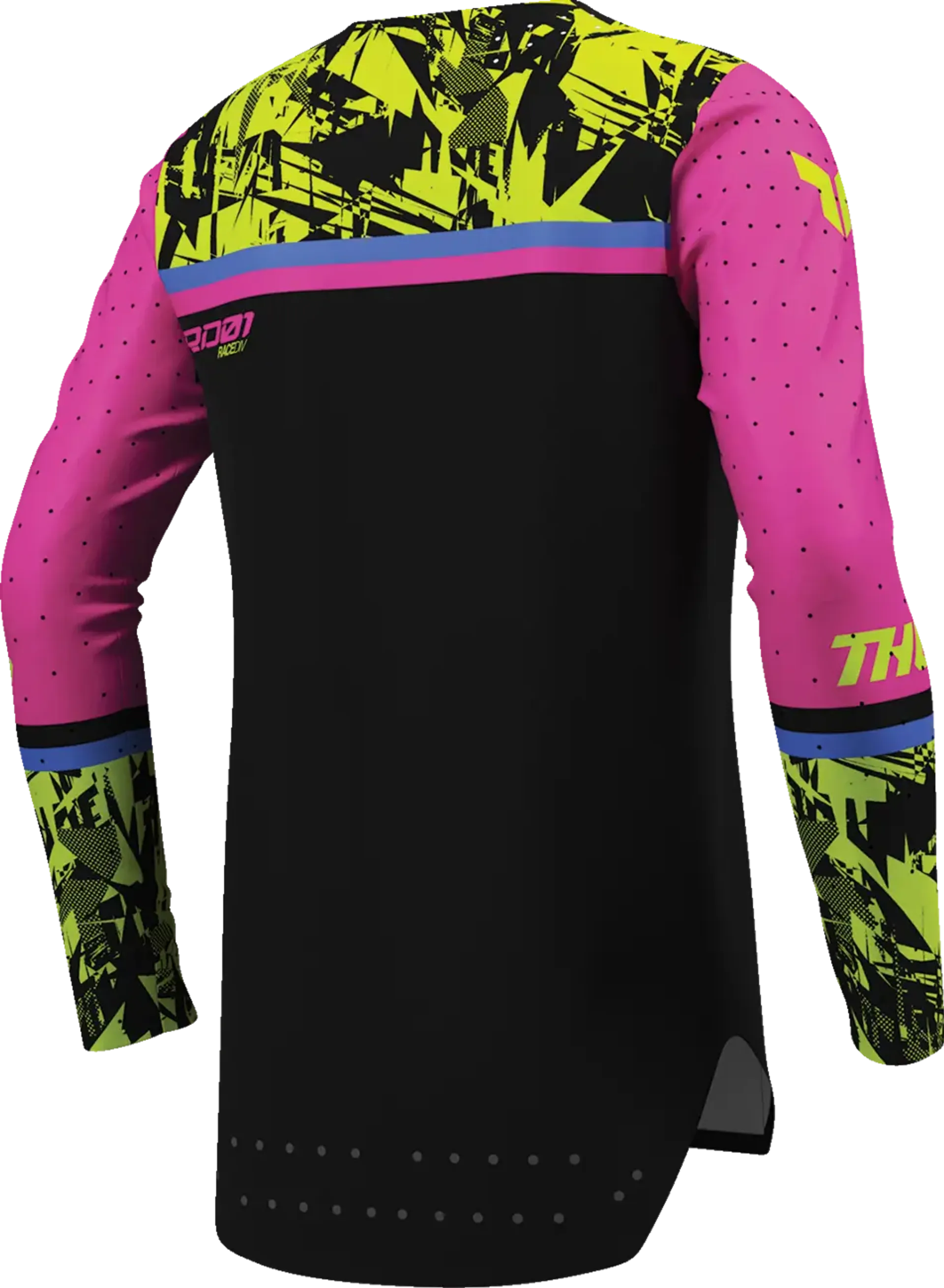 Thor Youth Sportmode Jersey - Punk'd Black/Fuchsia - Thor