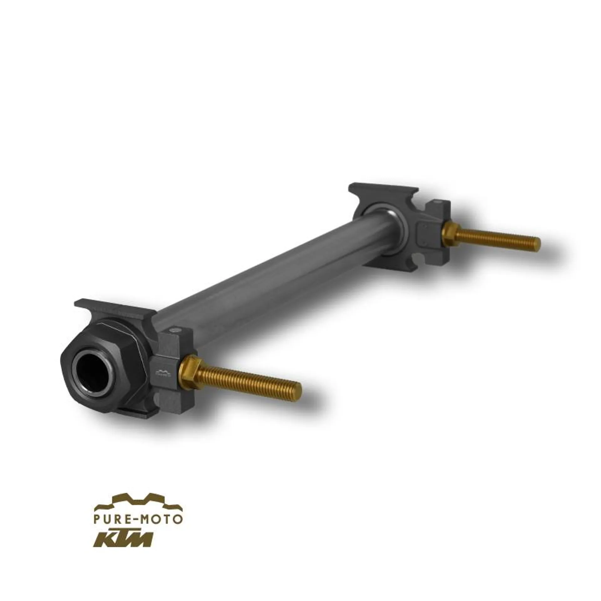 Pure-Moto bakaxel i titan med integrerad kedjespännare - KTM/HUSQ/GAS GAS GAS GAS - Pure-Moto - Motocross Parts