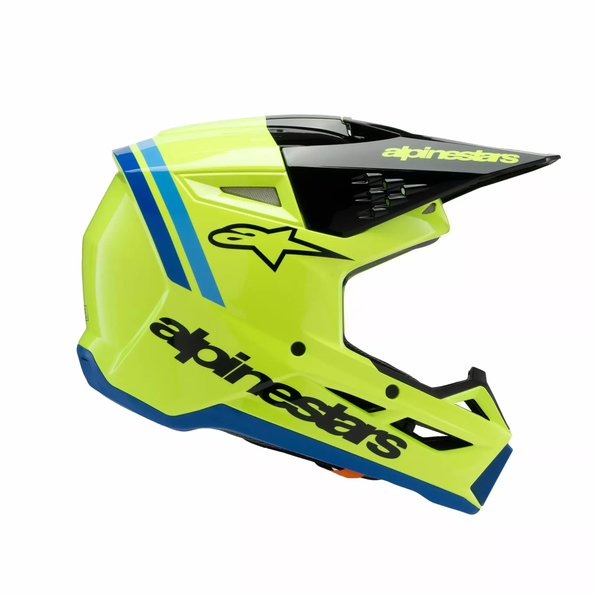 Alpinestars SM3 Børnehjelm - Radium gul/sort/blå - Alpinestars