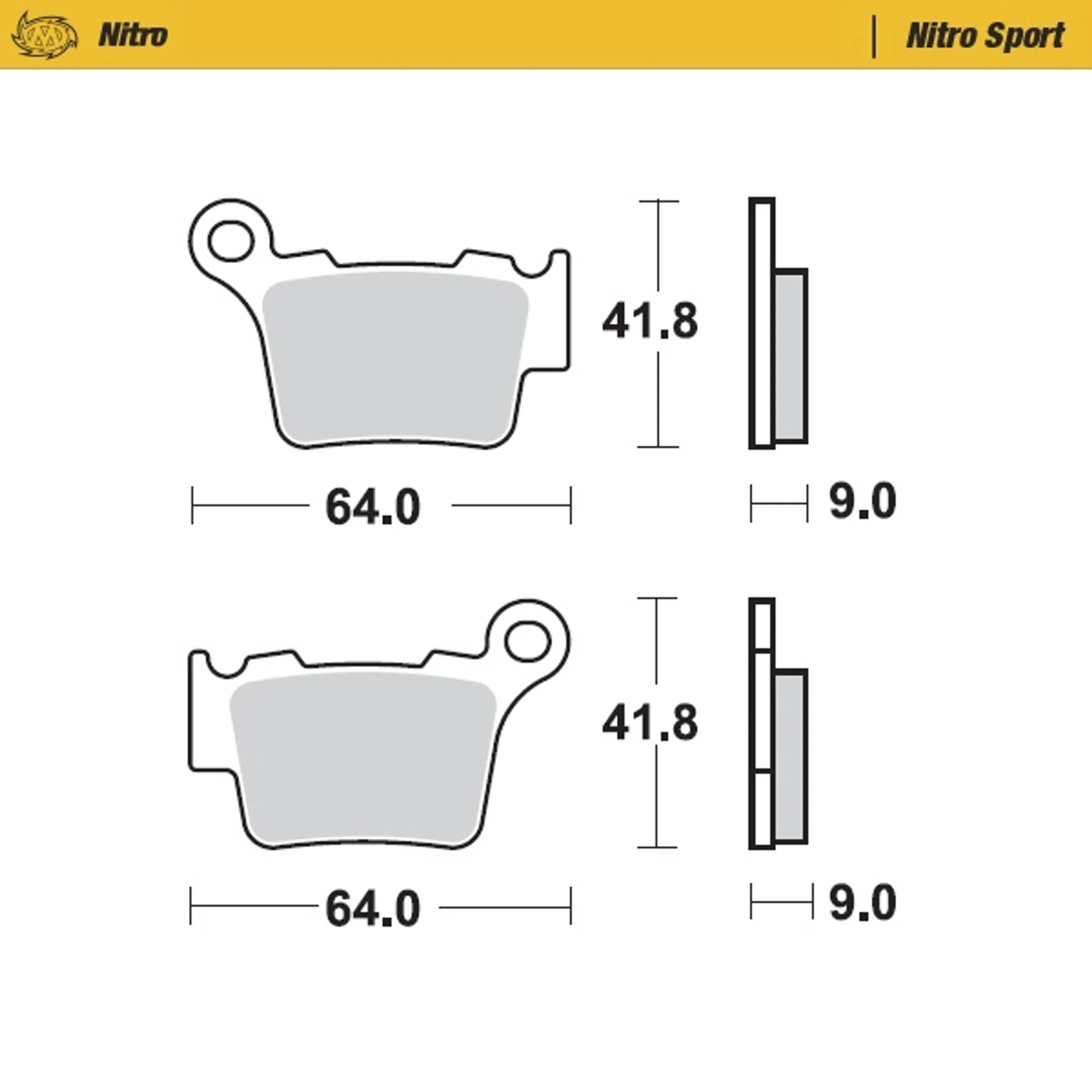 Moto-Master Nitro Racing Brakepads KTM 200SX, 250SX, 450SX - Moto-Master - Motocross Parts