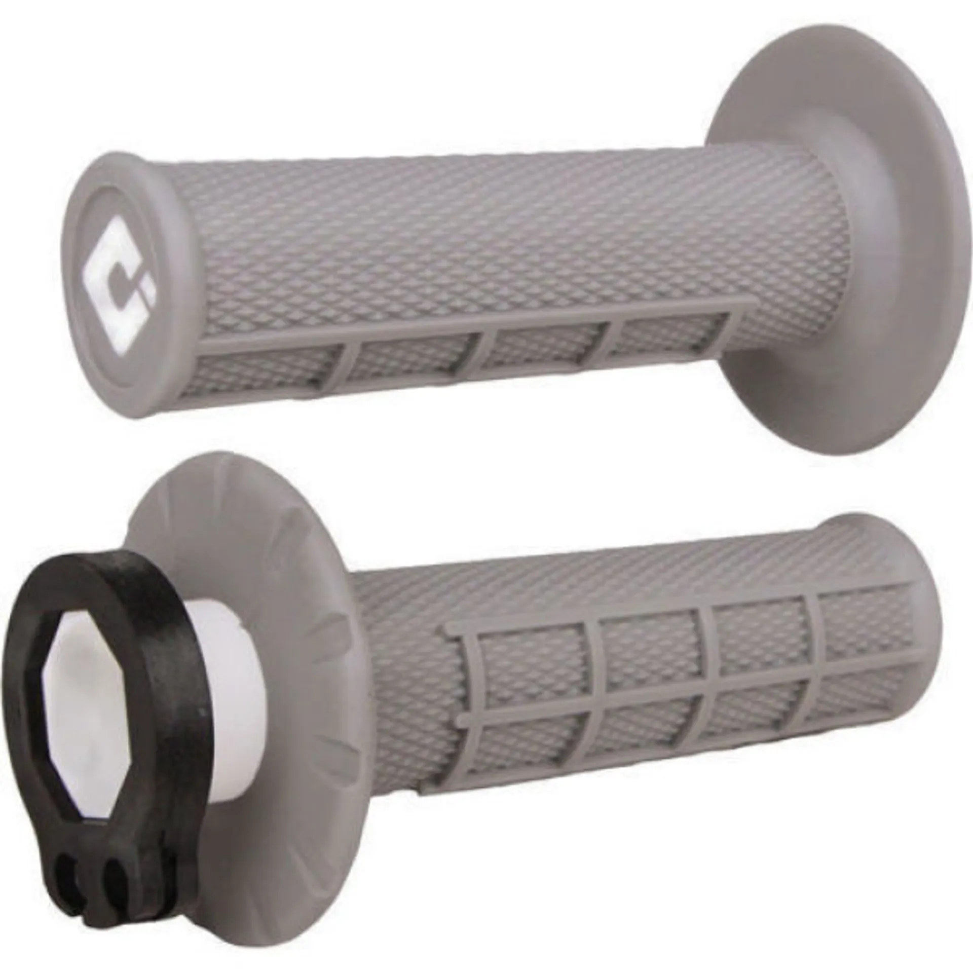 ODI Half Waffle MX Lock-On Grip Set 2 & 4 Stroke Soft - Grå - ODI