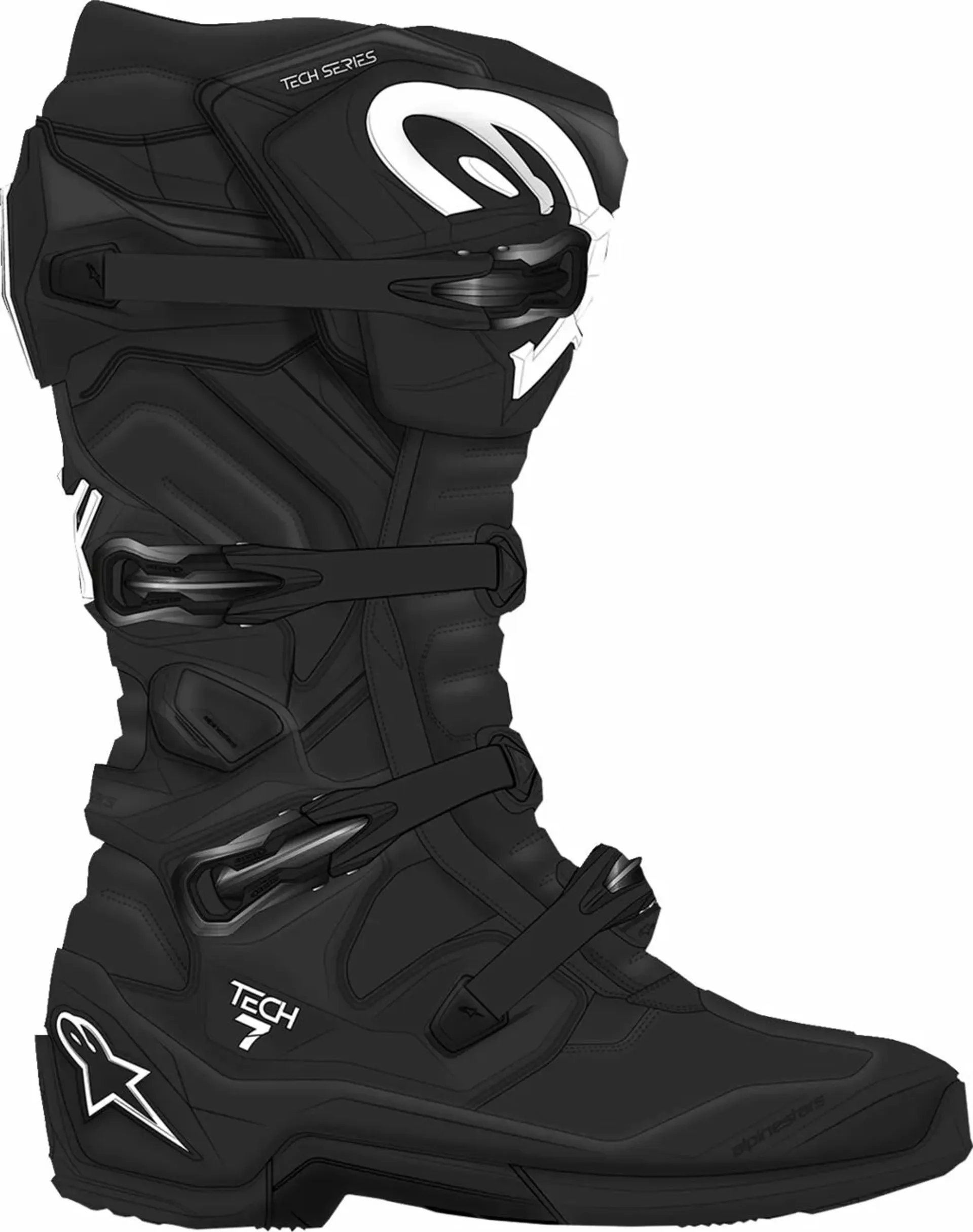 Alpinestars Tech 7 støvle - Sort (NY) - Alpinestars