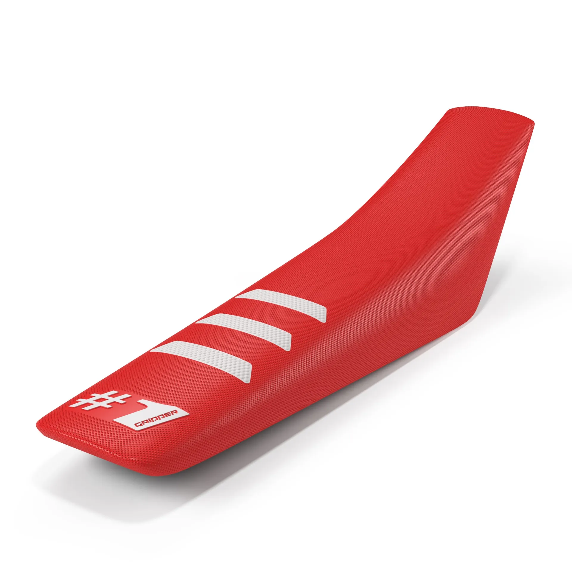 Onegripper LIGHT RIB-sædebetræk – rød/hvid - Onegripper - Motocross Parts