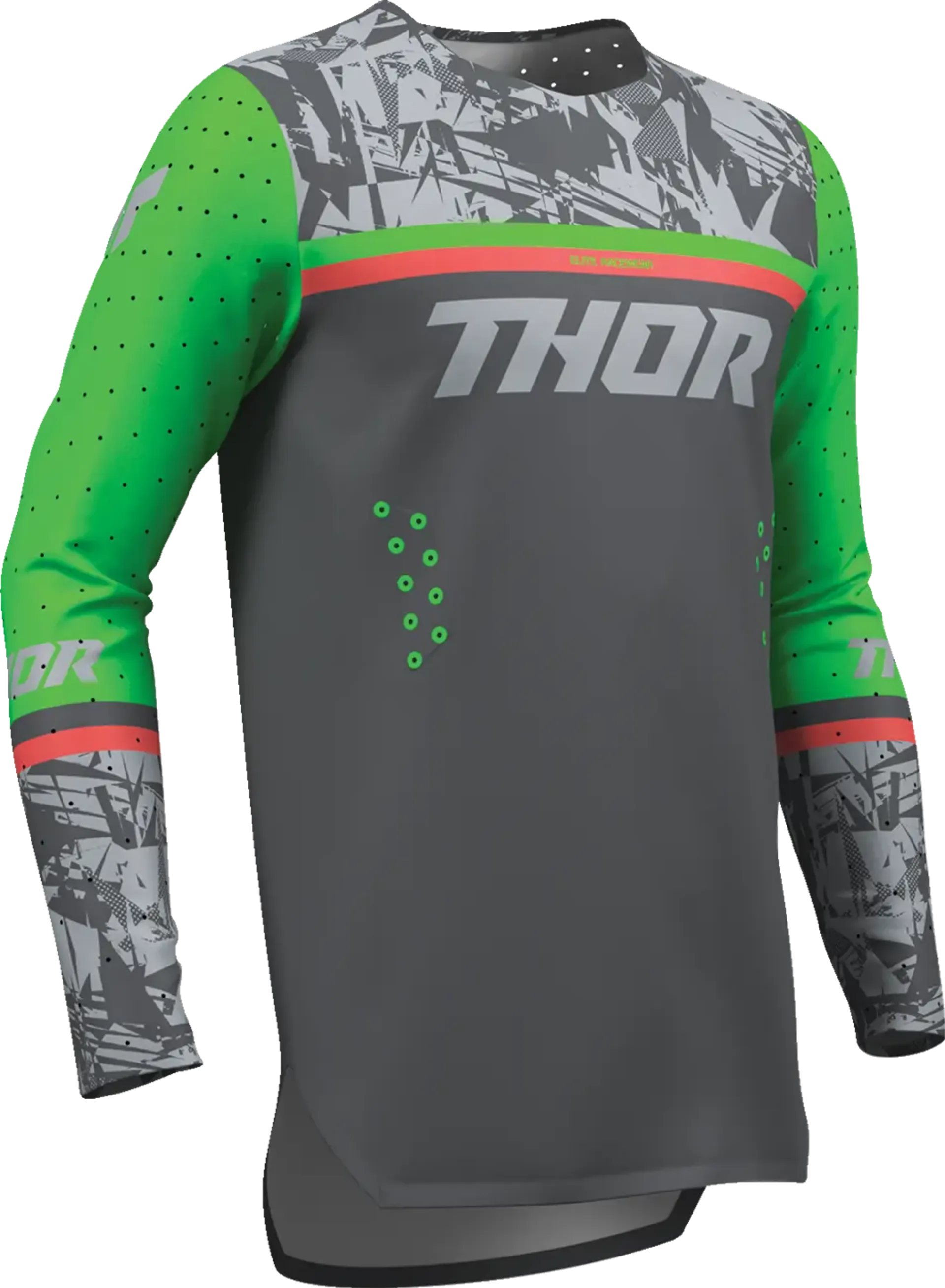 Thor Youth Sportmode Jersey - Punk'd Charcoal/Green