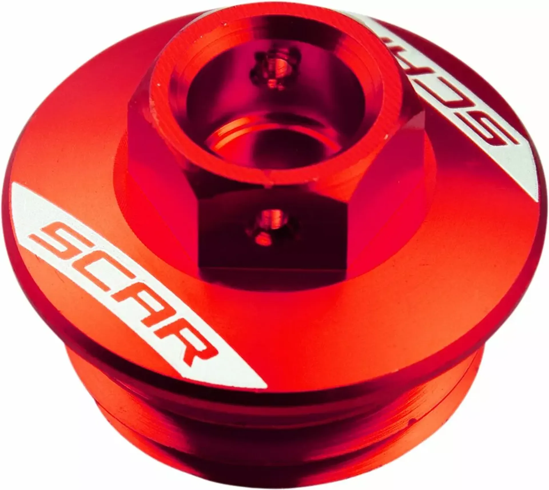 Scar Oil Filler Plug - Honda/Kawasaki/Yamaha Red color - Scar
