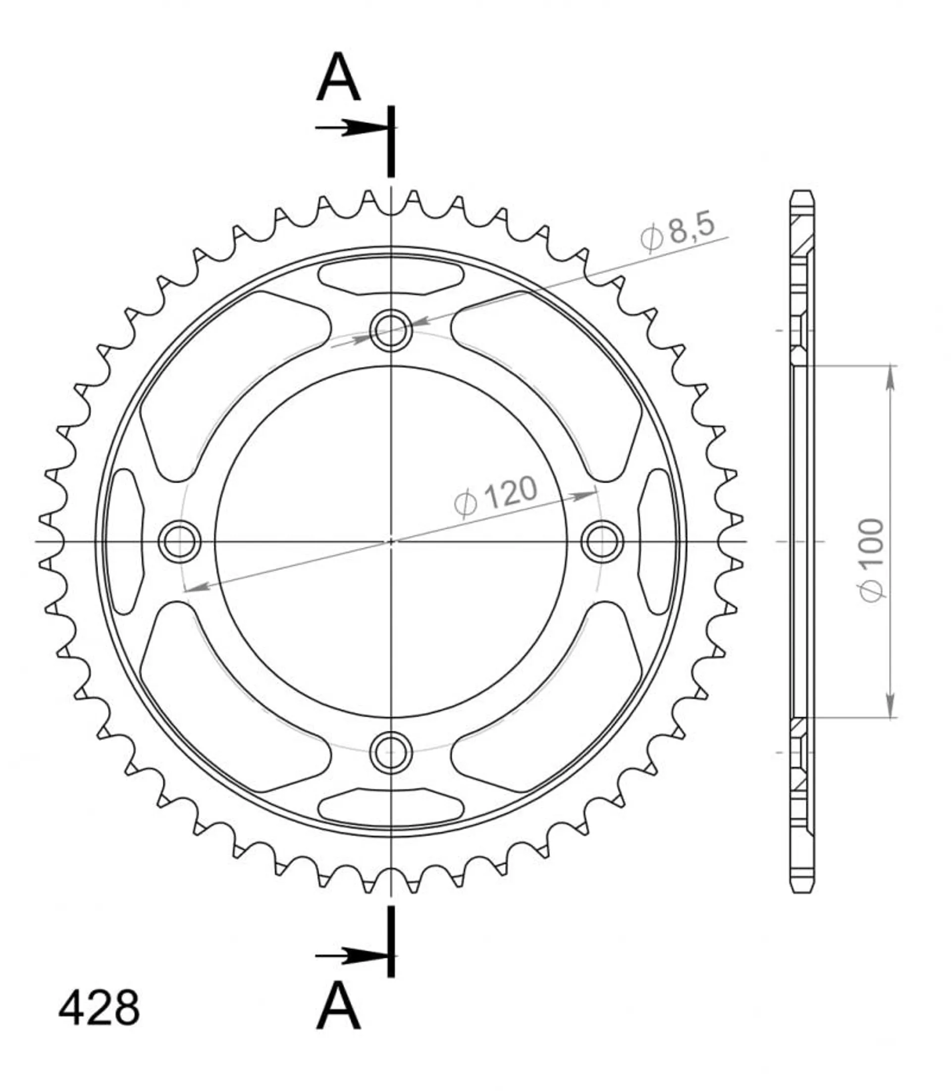 Supersprox rear sprocket steel - YZ85 - Supersprox