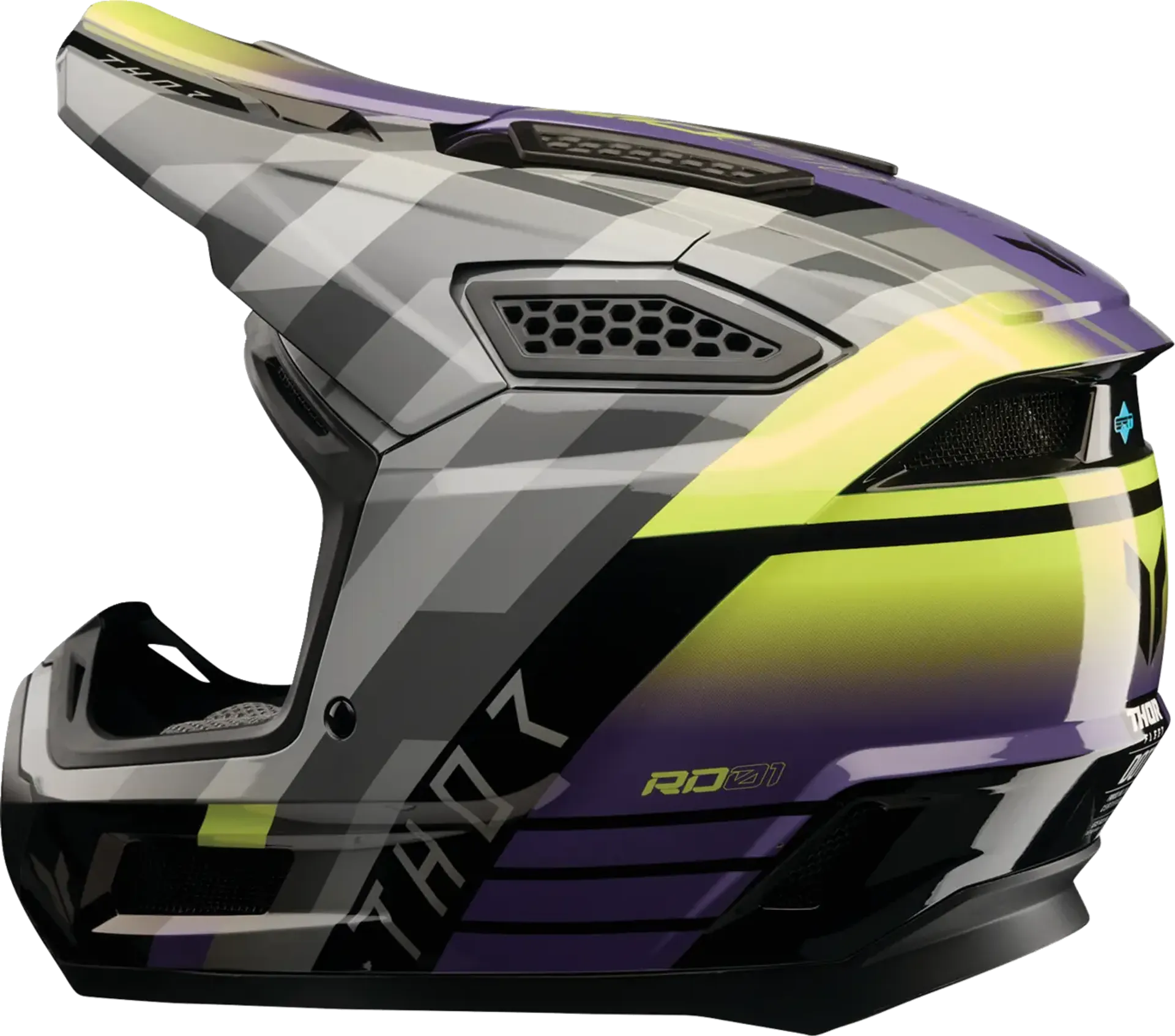 Thor fleet-hjelm - camber sort/lilla - Thor