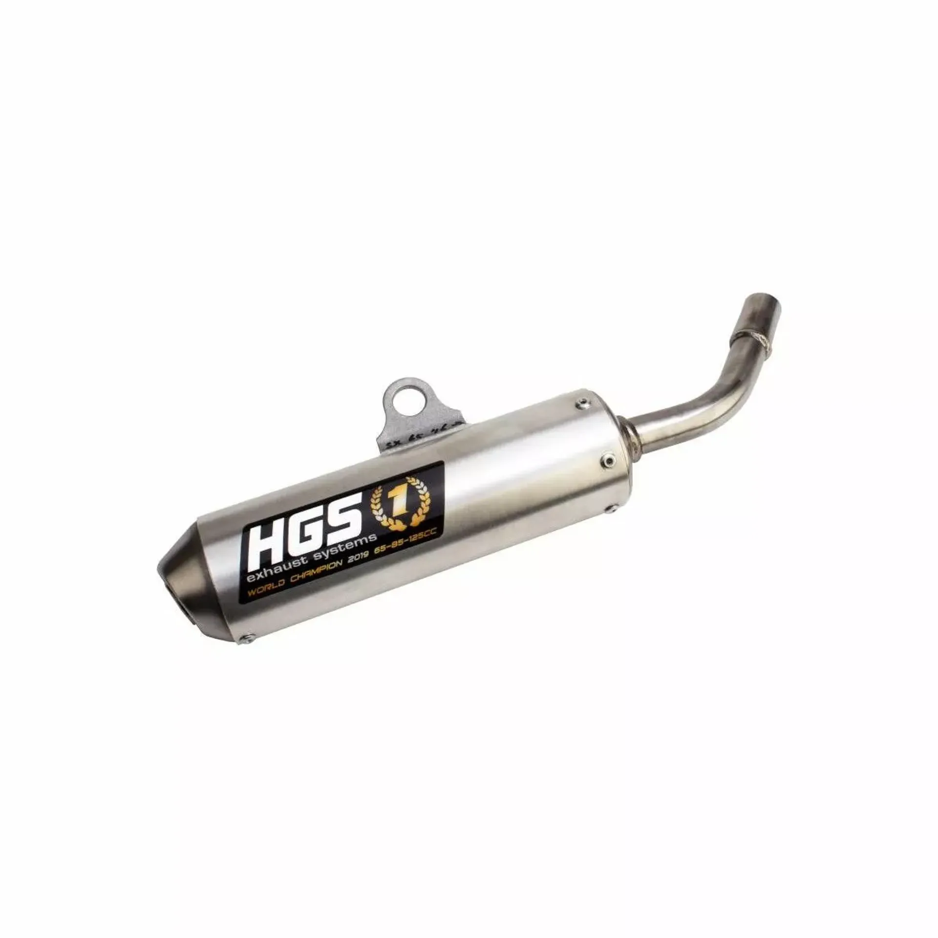 HGS lyddæmper YZ85 02-25 Grå/Stål - HGS - Motocross Parts