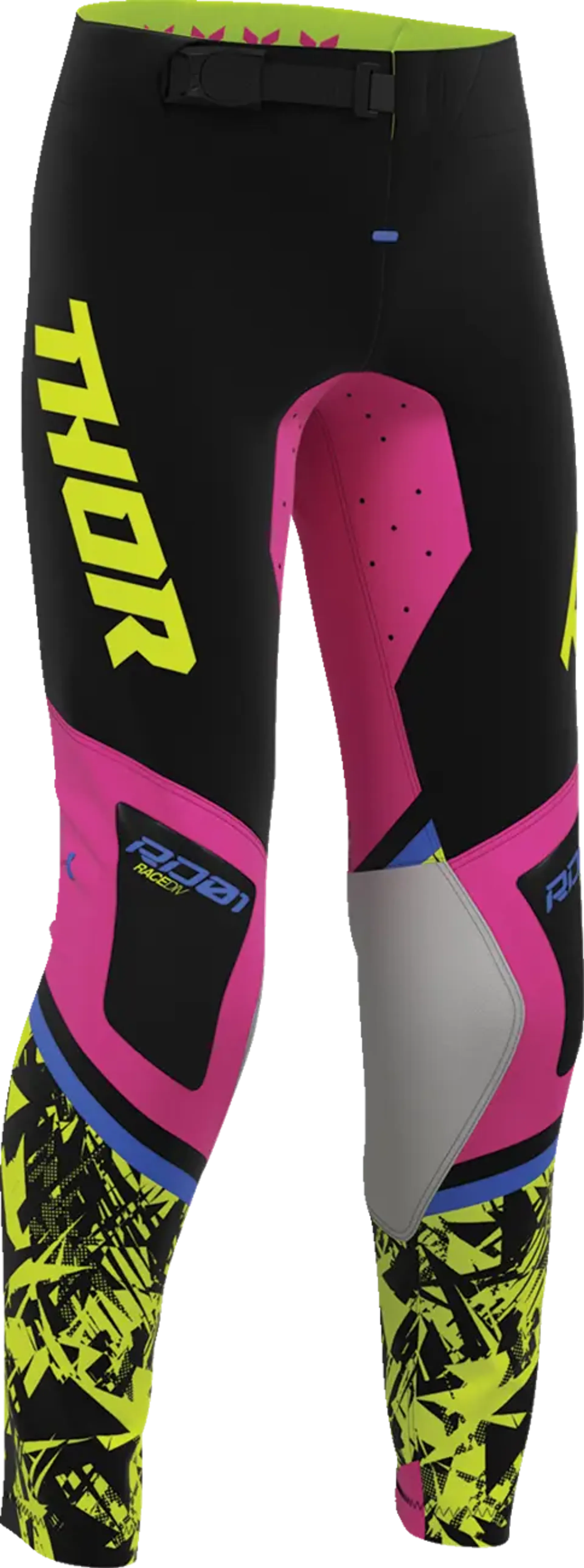 Thor Youth Sportmode Pant - Punk'd Black/Fuchsia