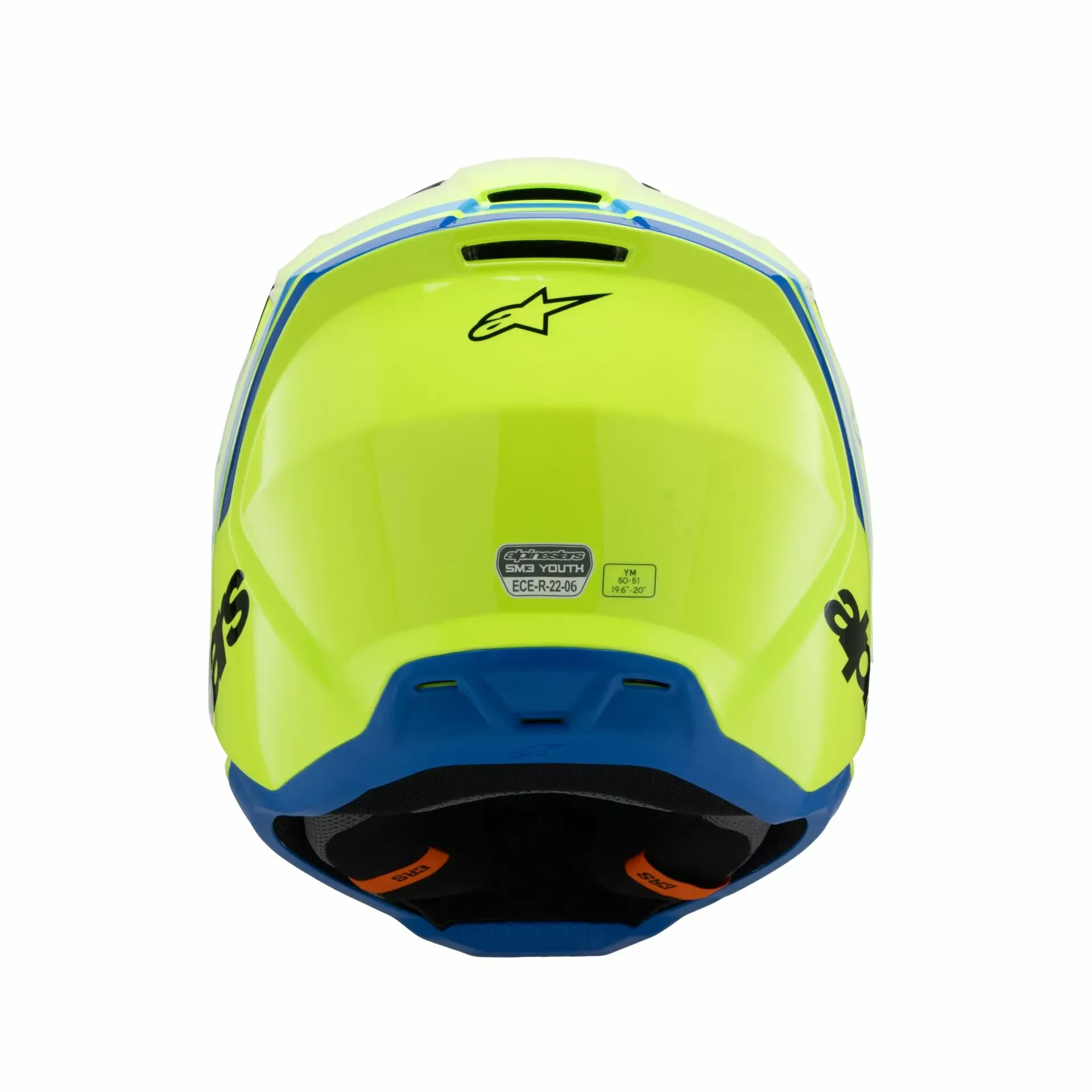 Alpinestars SM3 Børnehjelm - Radium gul/sort/blå - Alpinestars