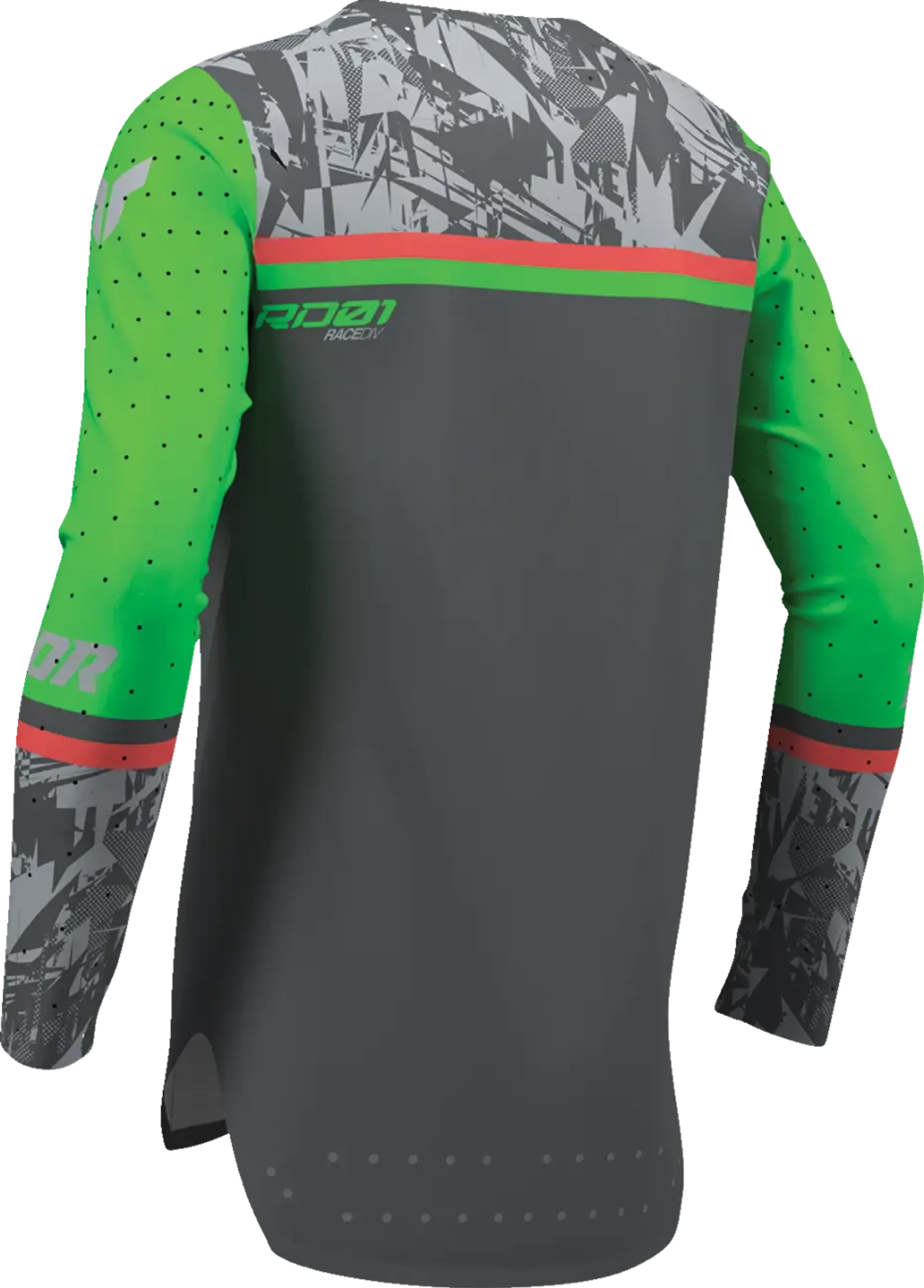 Thor Youth Sportmode Jersey - Punk'd Charcoal/Green - Thor