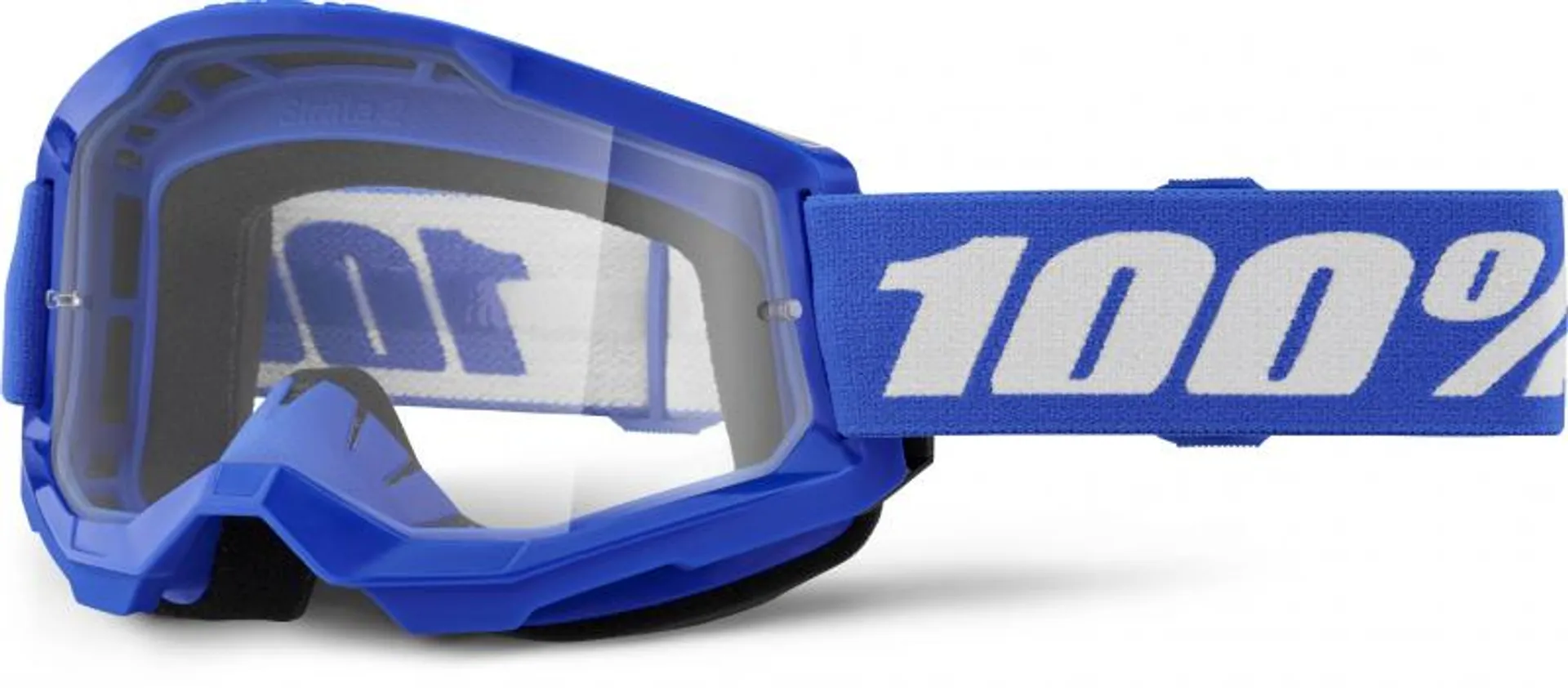 100% Strata 2 Youth BLUE / CLEAR - 100% - Motocross Parts