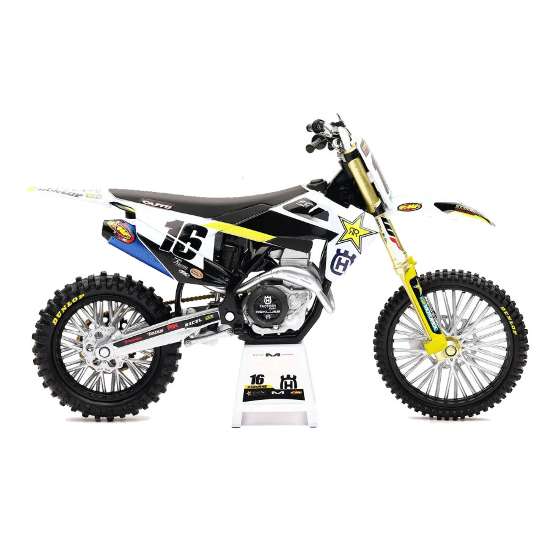 Rockstar Energy HUSQVARNA FC450 Zach Osborne 1:12 legetøjscrosser - New-Ray