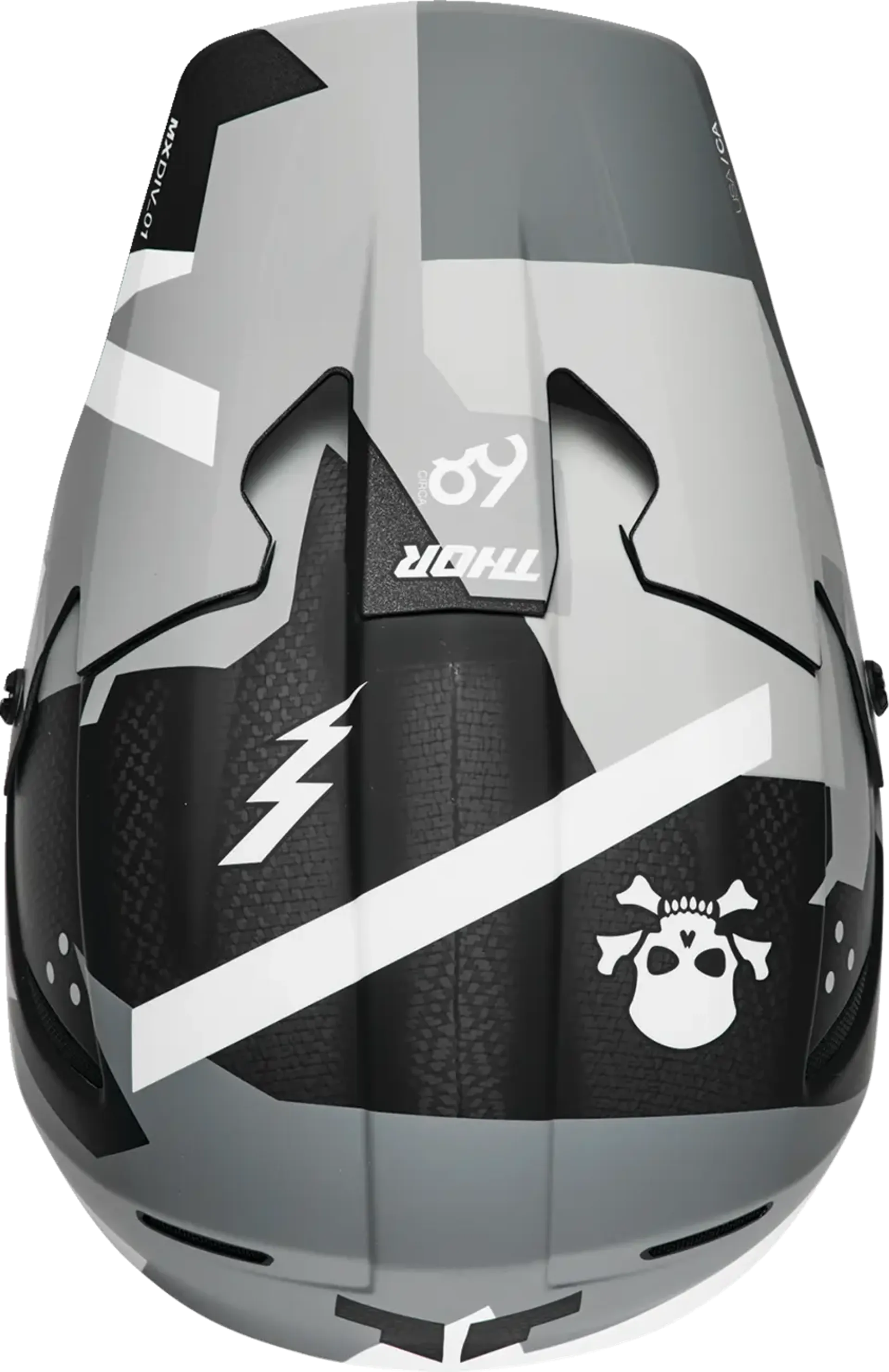 Thor Reflex Sport Carbon Brave MIPS Helmet - Gray/White - Thor