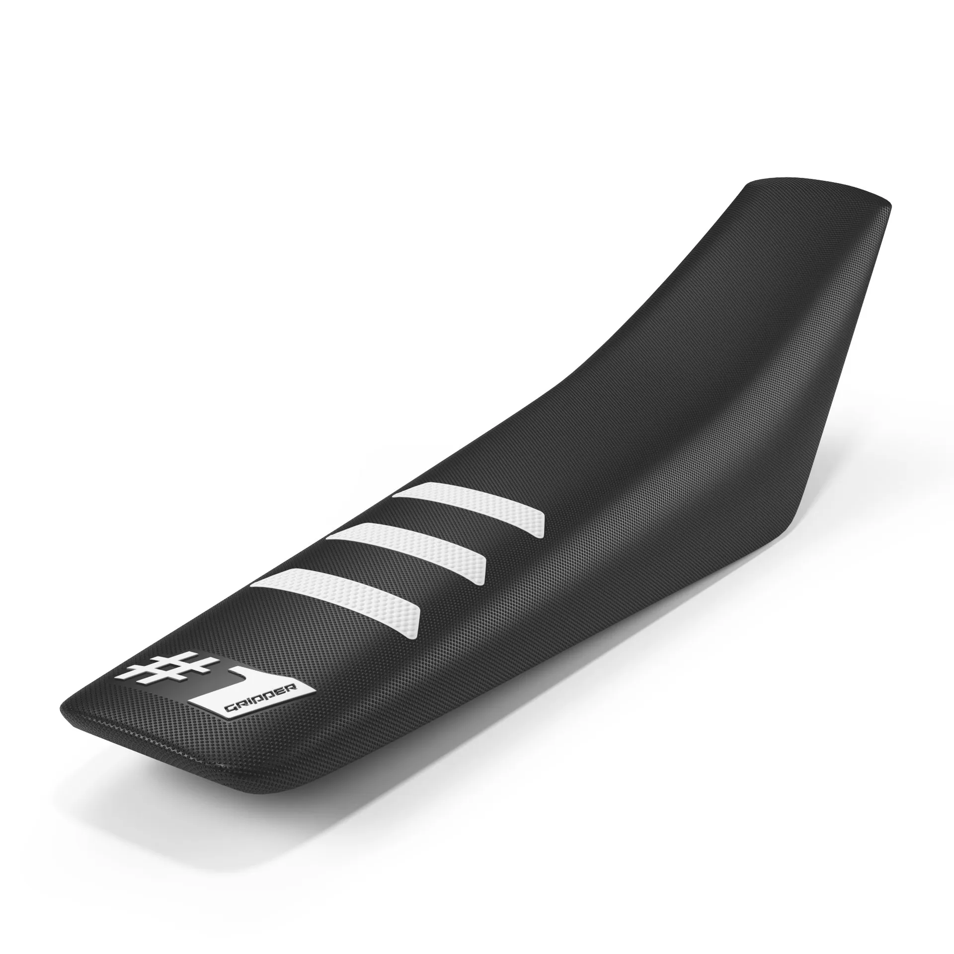 Onegripper LIGHT RIB-sædebetræk – sort/hvid - Onegripper - Motocross Parts