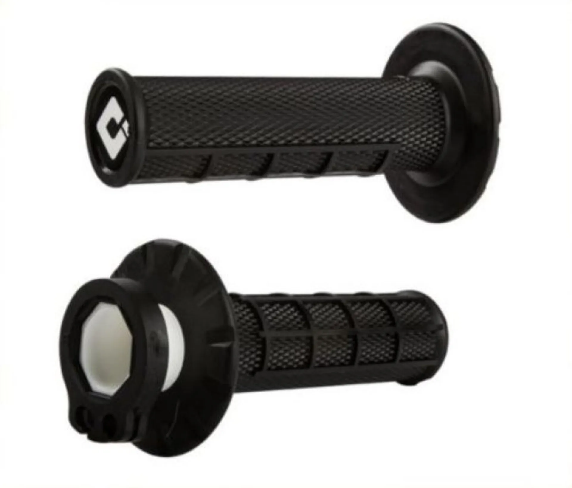 ODI Half Waffle MX Lock-On Grip Set 2 & 4 Stroke - Sort - ODI - Motocross Parts
