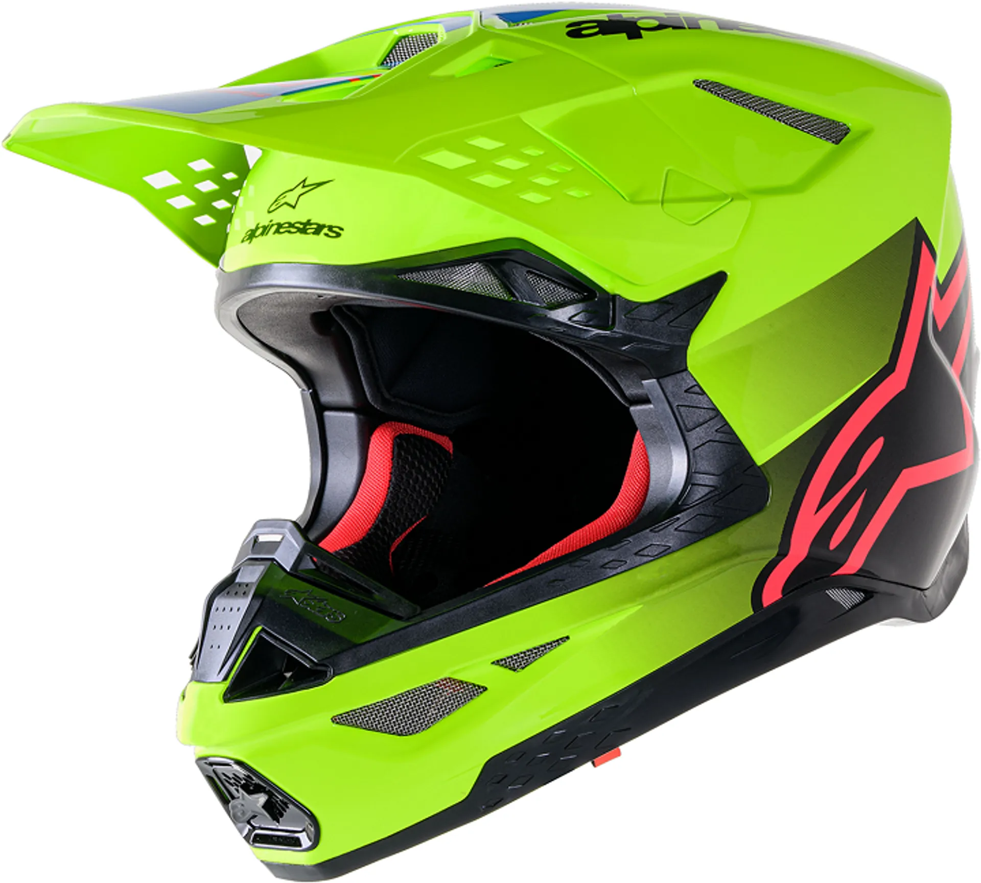 Alpinestars SM10 Hjelm - Unite Yellow Fluo - Alpinestars - Motocross Parts