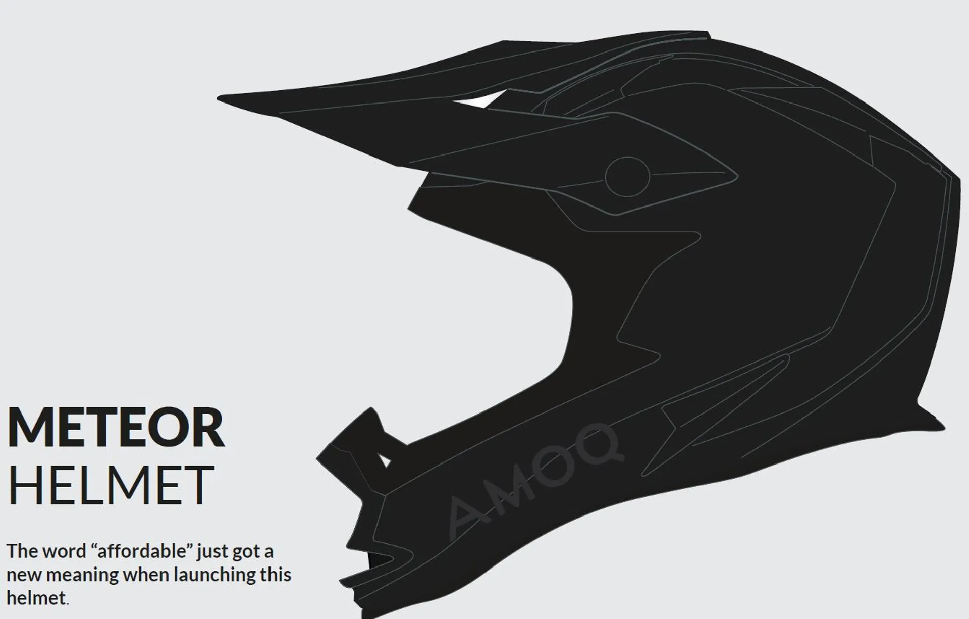 AMOQ Meteor Helmet Youth Blackout - AMOQ