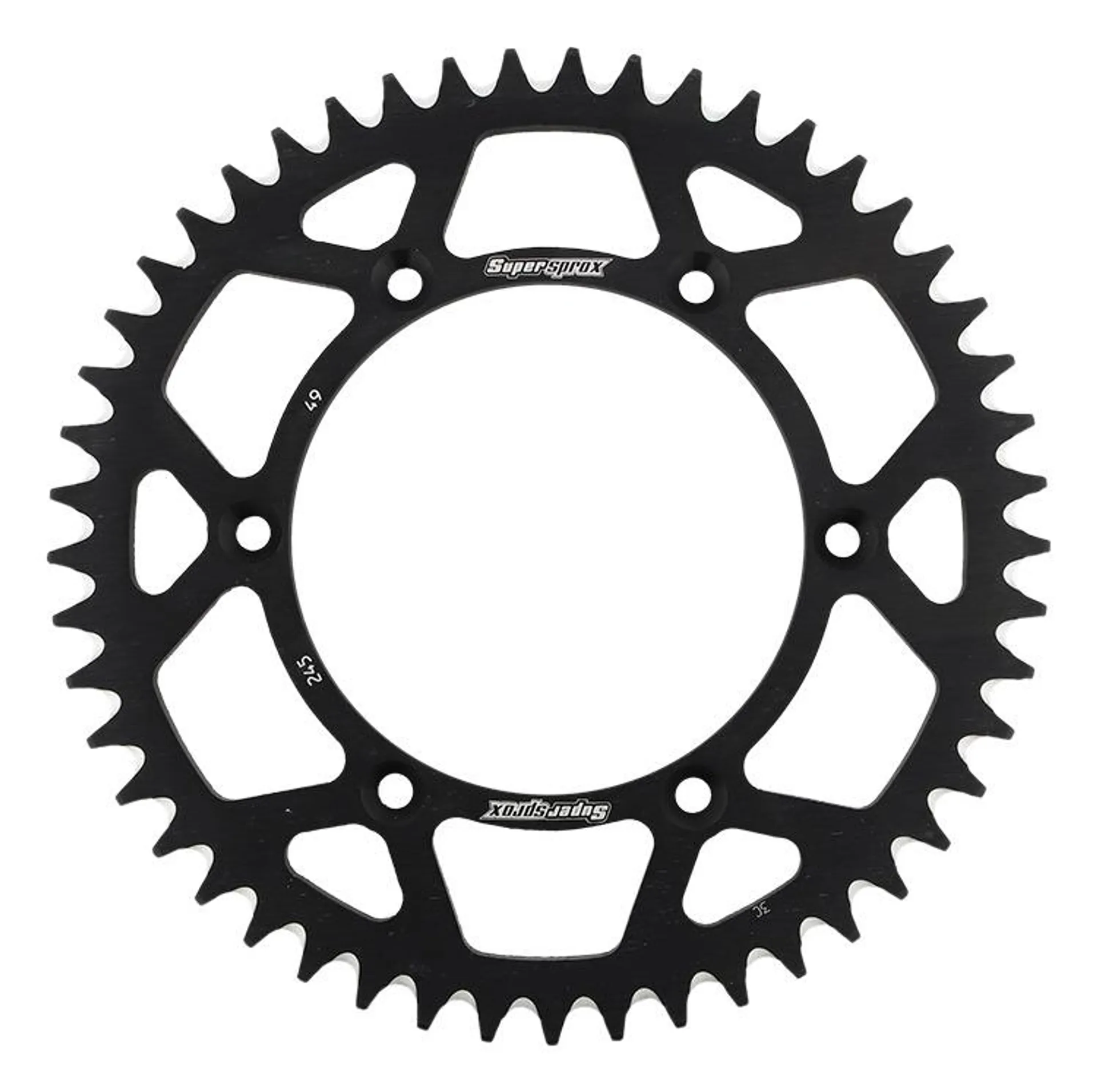 Supersprox rear wheel aluminium black - YZF / YZ - Supersprox - Motocross Parts