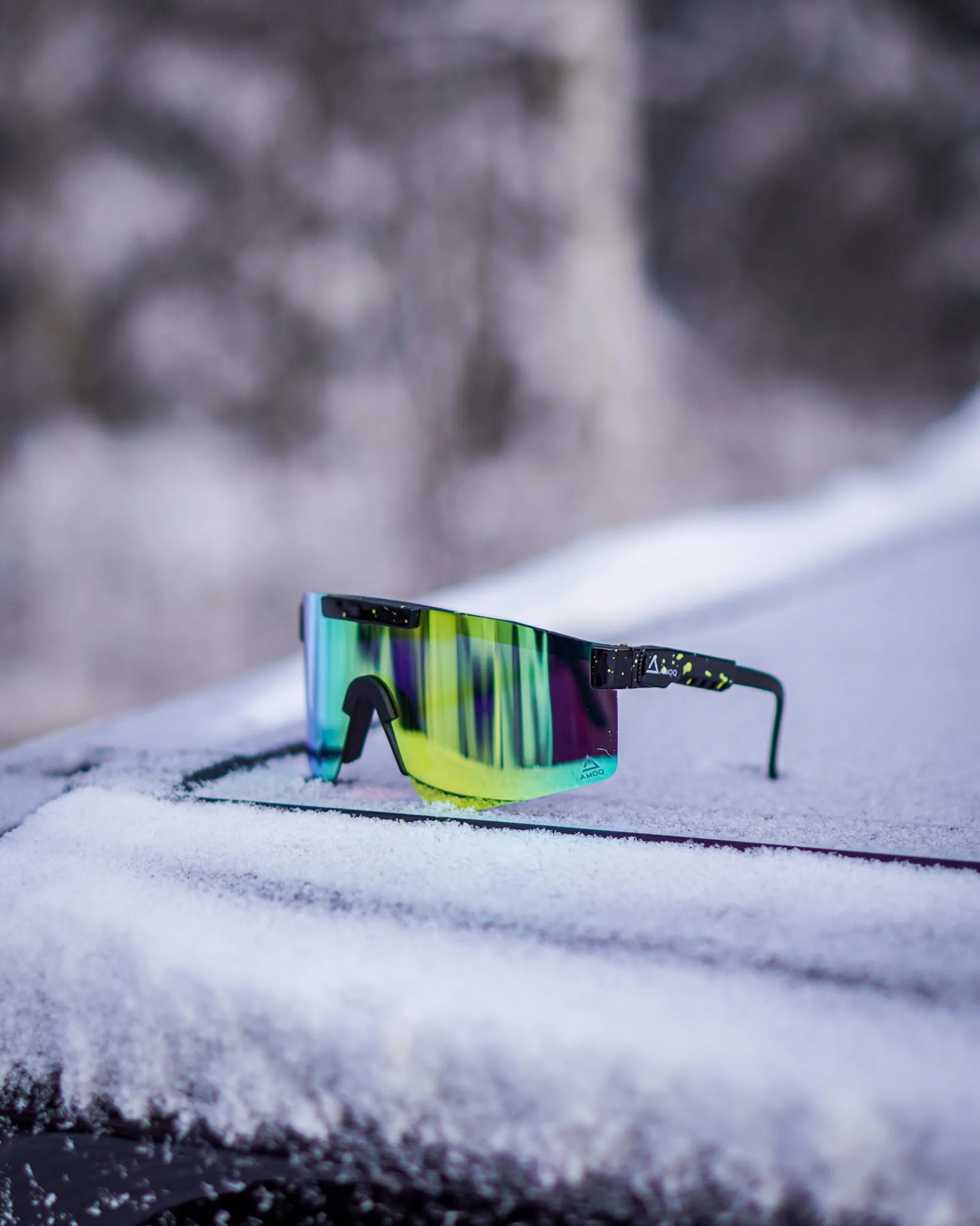 AMOQ Lunettes de soleil Comet Black Splash - Gold Mirror - AMOQ - Motocross Parts