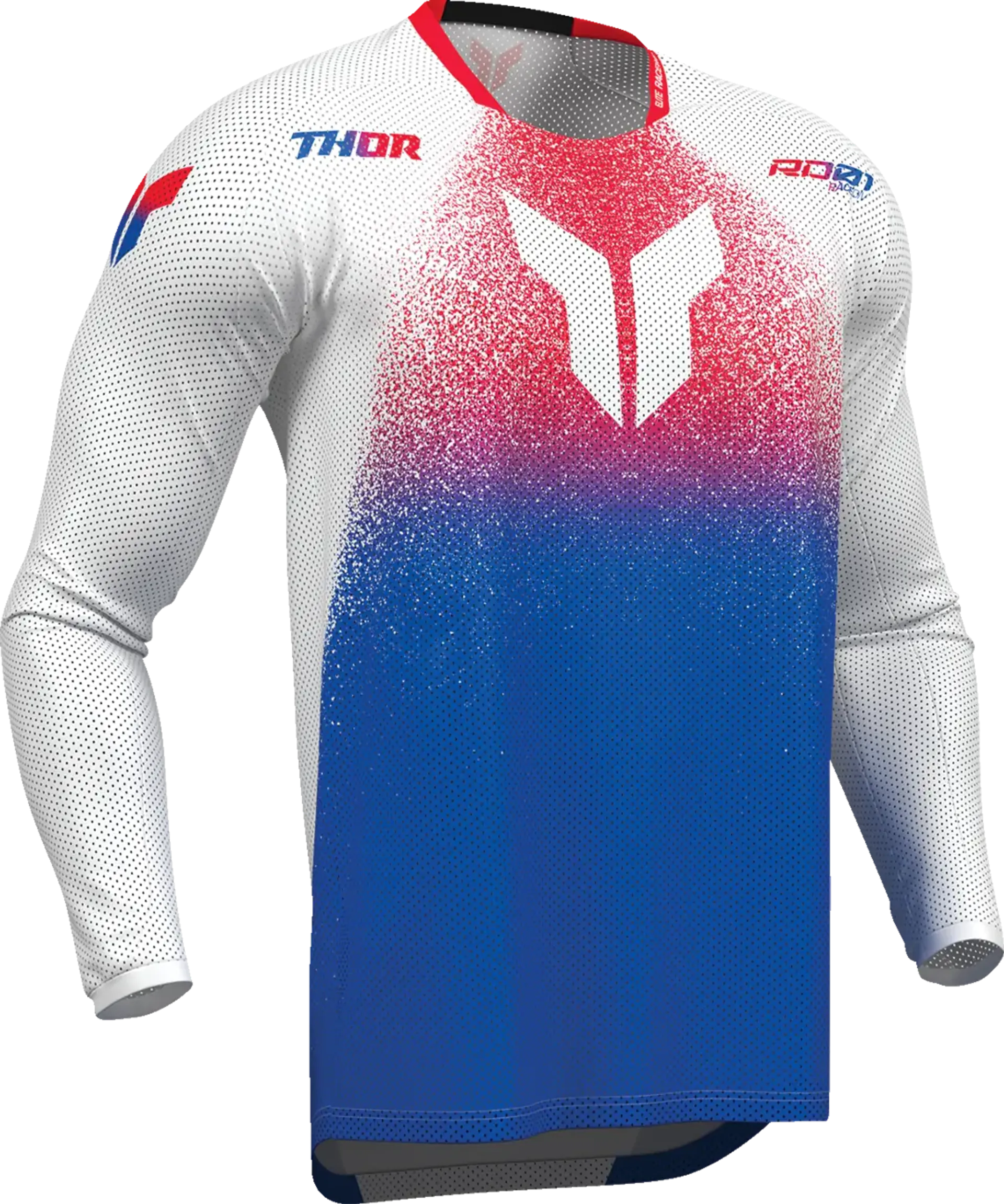 Thor Launchmode Air Jersey - Darkside White/Blue - Thor - Motocross Parts