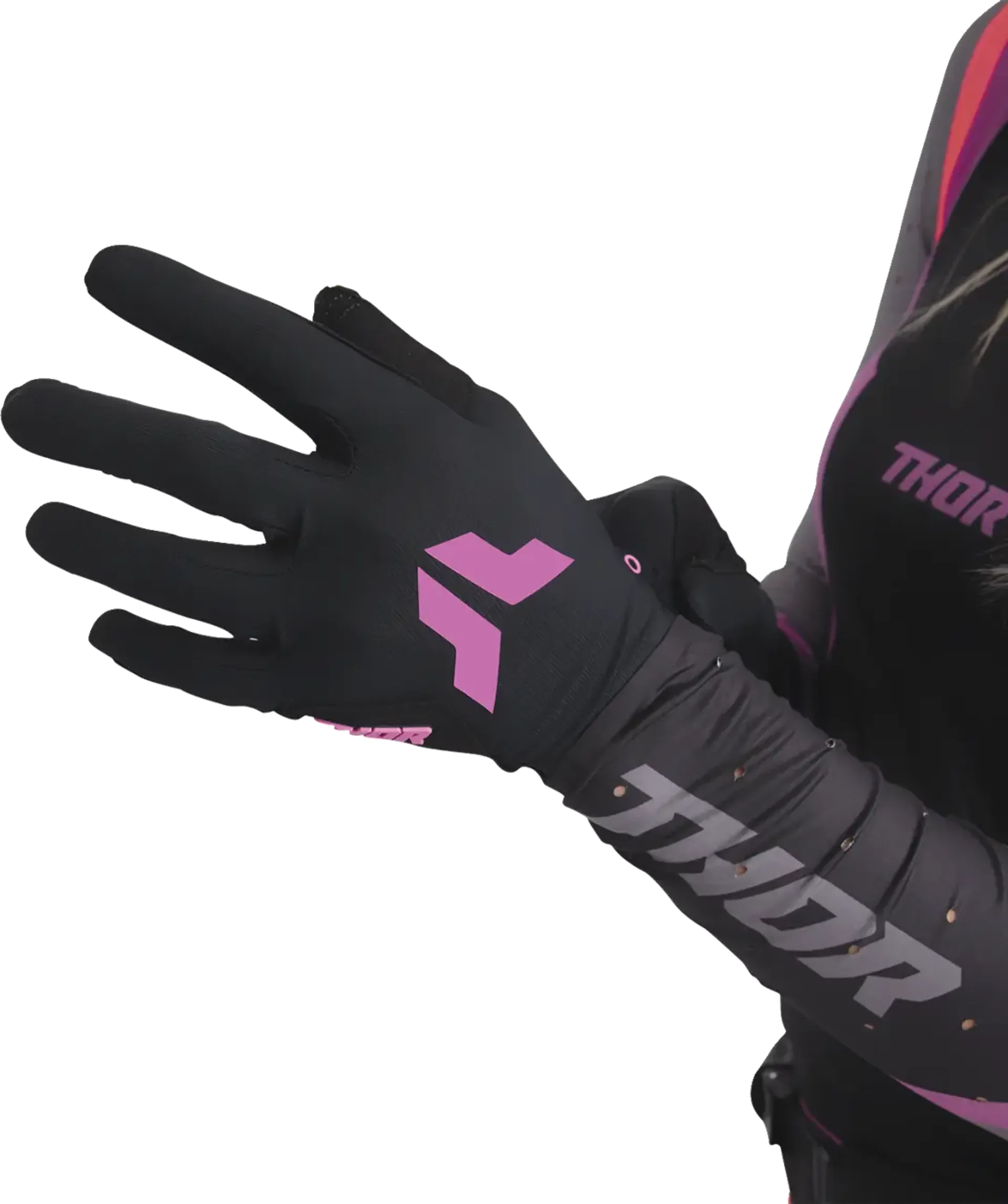 Thor Sportmode-handske til kvinder - Iconic Black/Orchid - Thor