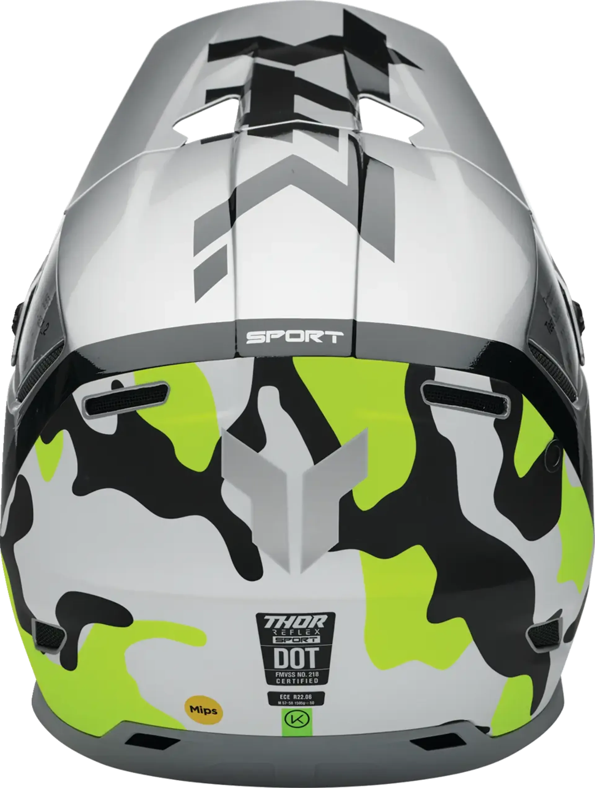 Thor Reflex Sport Riot MIPS Helmet = Gray/Acid - Thor