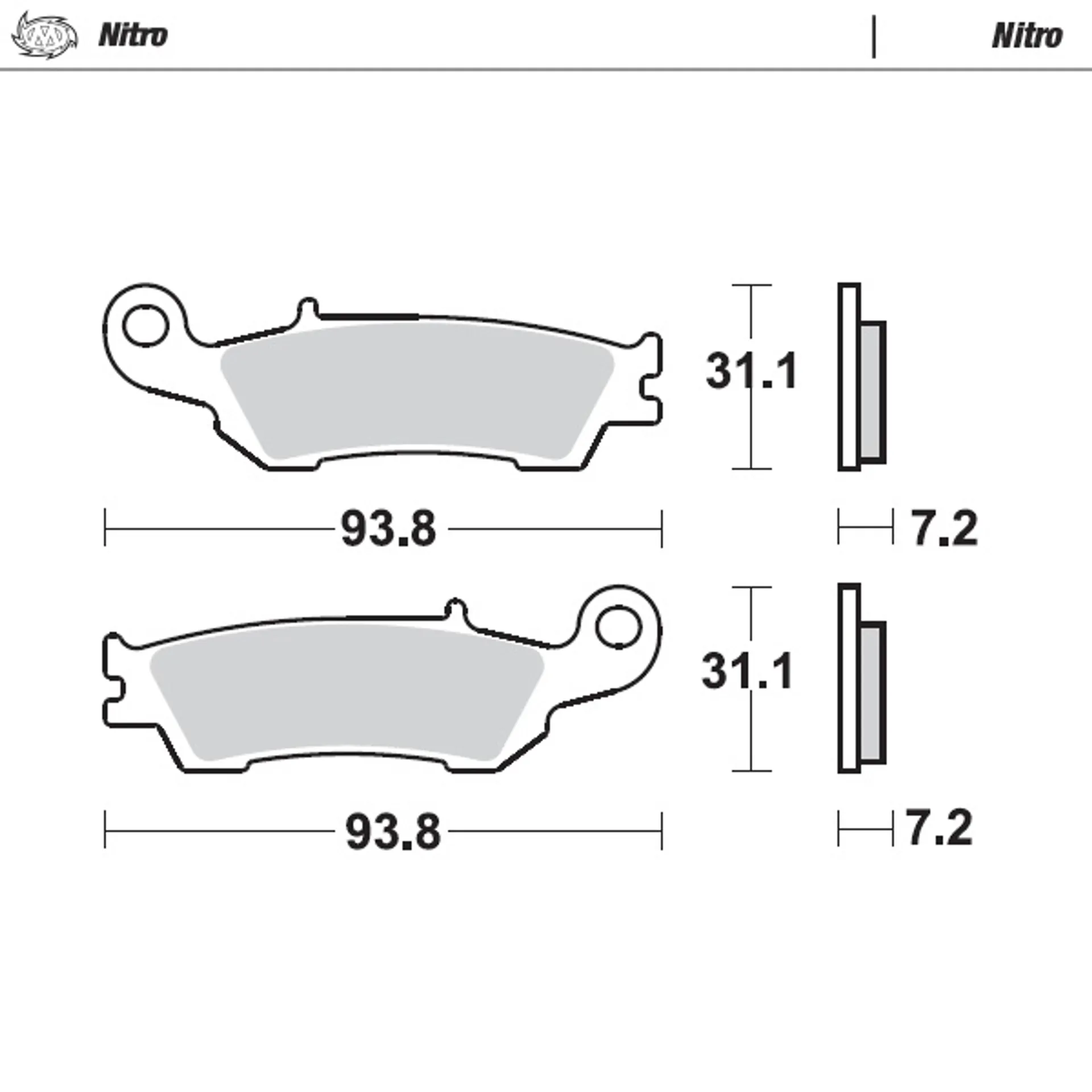 Moto-Master bremseklodser yamaha for YZ/YZF Moto-Master bremseklodser yamaha for YZ/YZF - Moto-Master - Motocross Parts