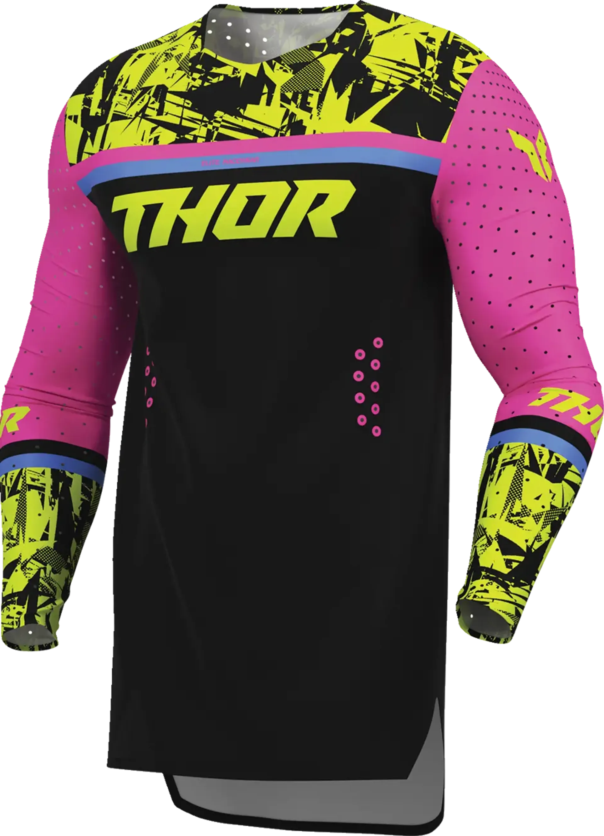 Thor Sportmode Jersey - Punk'd Black/Fuchsia - Thor