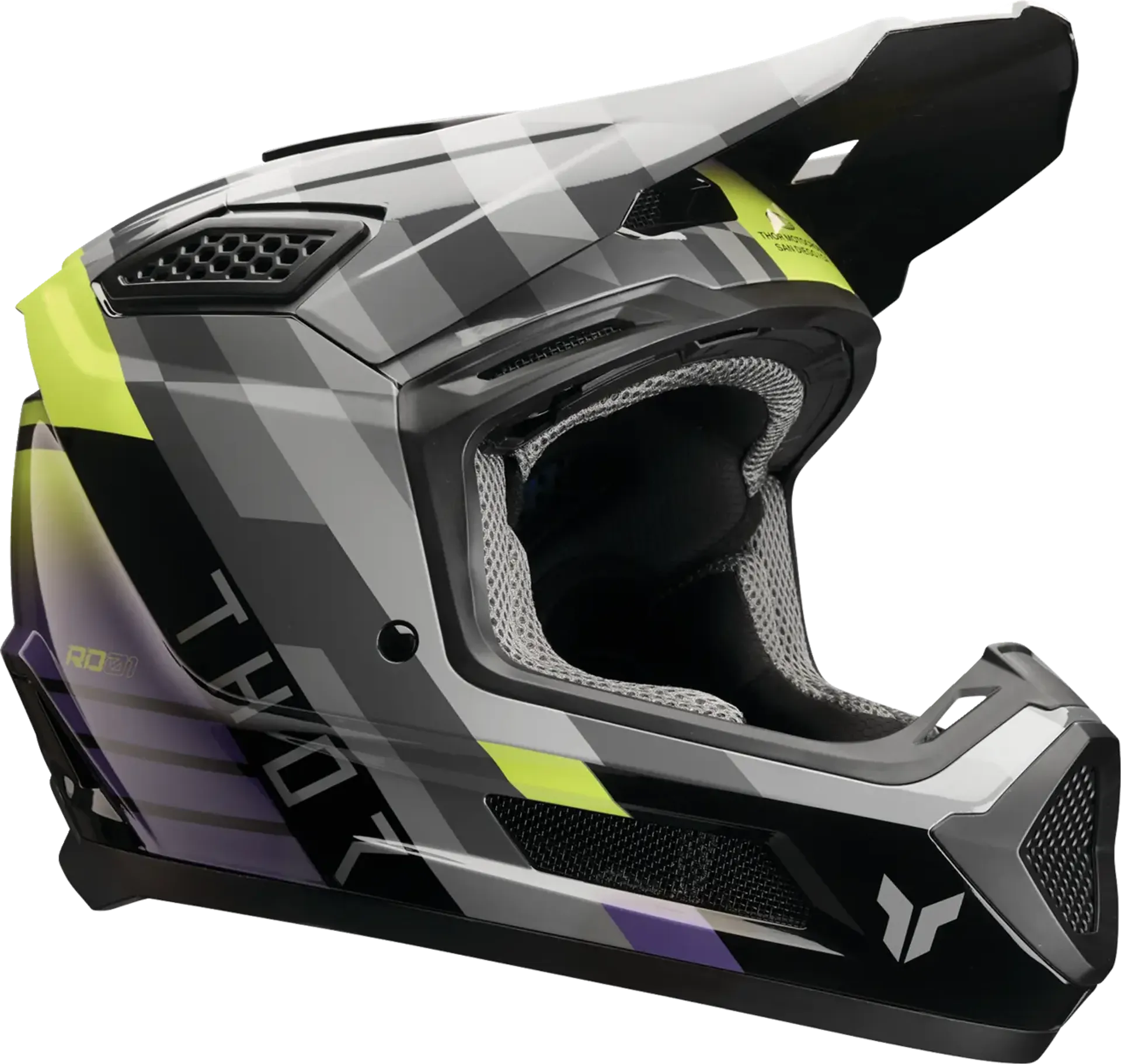 Thor fleet-hjelm - camber sort/lilla - Thor