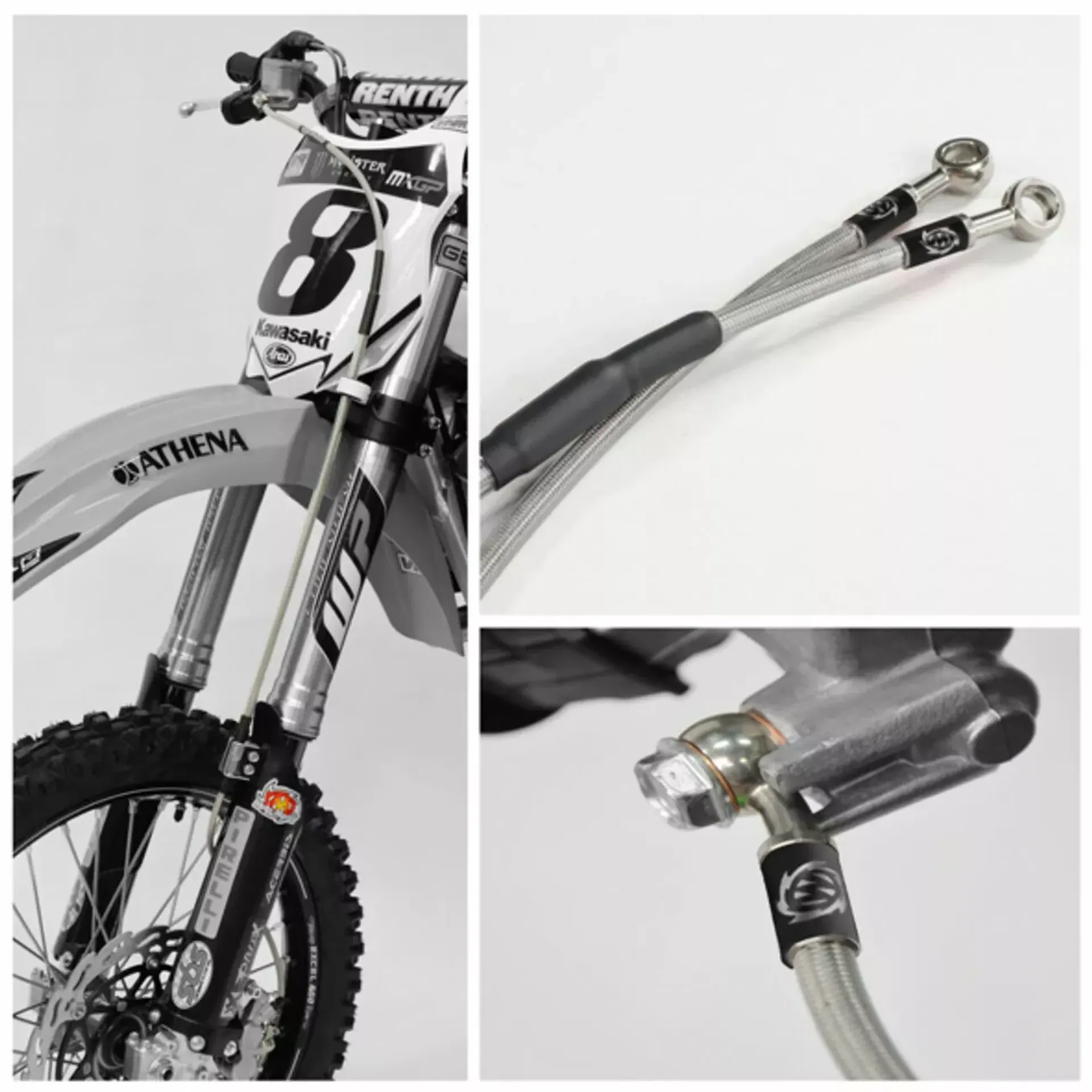 Moto-Master bremseslange foran Kawasaki: KXF450 2019--> - Moto-Master