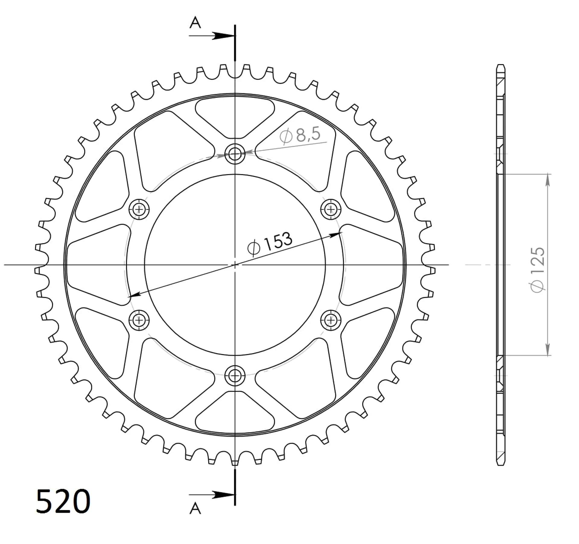 Supersprox bagtandhjul 210.50 - Supersprox