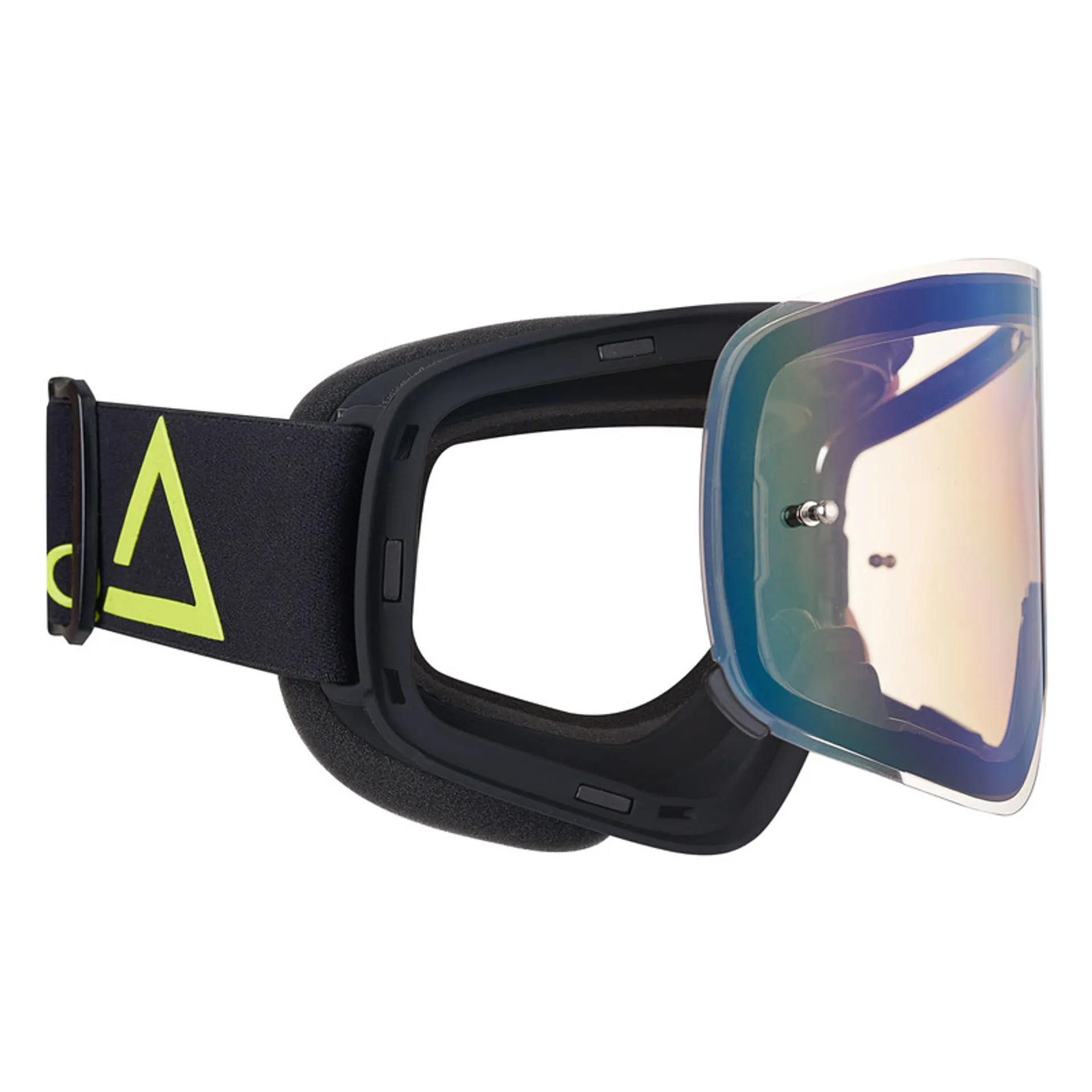 AMOQ MX Briller Vision Magnetic Black-HiVis - Guldspejl - AMOQ