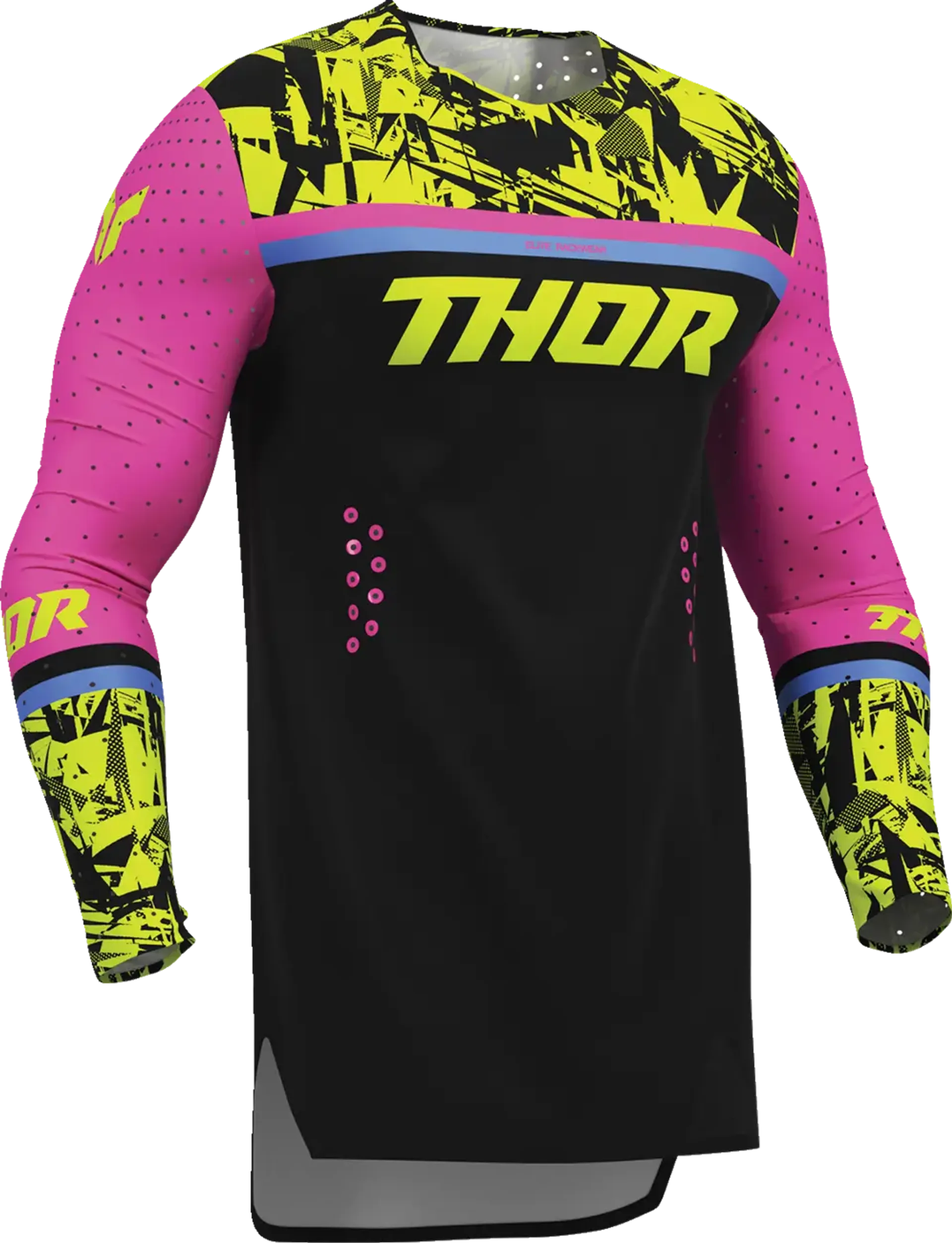 Thor Sportmode Jersey - Punk'd Black/Fuchsia - Thor